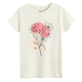 T-krekls pavasaris/vasara, meitenēm Cool Club CCG2821256, balta/rozā, 146 cm