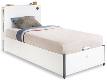 Voodi ühekohaline Kalune Design Single Bedstead, valge, 225 x 103 cm, voodipesu kastiga