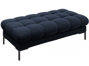 Пуф Micadoni Home Mamaia Velvet, черный/темно-синий, 133 см x 62 см x 41 см