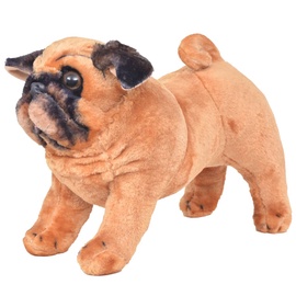 Mīkstā rotaļlieta VLX Pug Dog, brūna/bēša, 33 cm