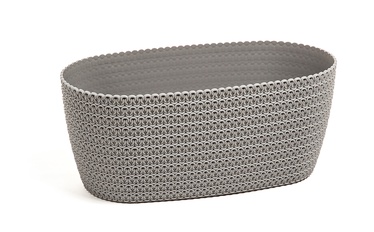 Puķu pods Lamela 782-27, plastmasa, 380 mm, Ø 380 mm x 180 mm, pelēka