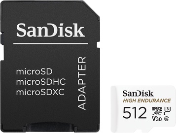 Mälukaart SanDisk High Endurance SDSQQNR-512G-GN6IA, 512 GB, 100 Mb/s - 40 Mb/s