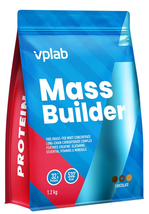 Продукт для увеличения массы VPLab Mass Builder 1,2kg Chocolate, 1.2 кг