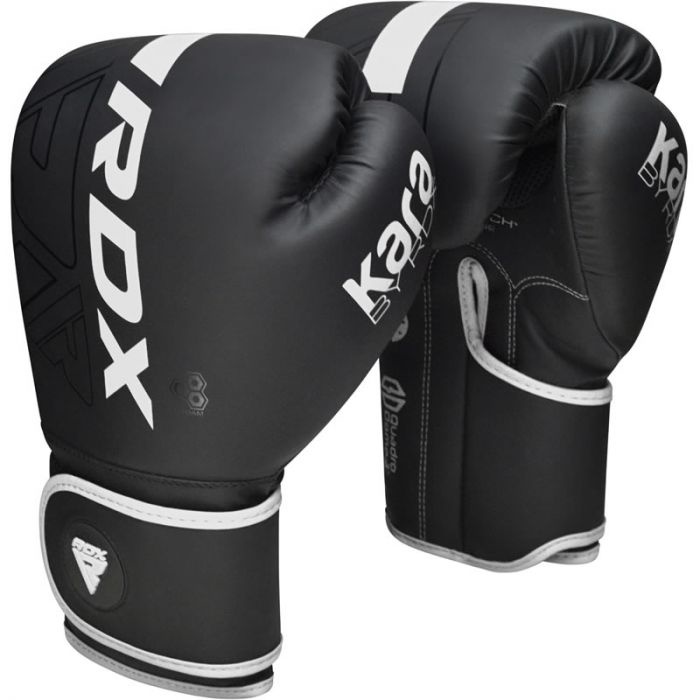 Boksa cimdi RDX F6 Matte BGR-F6MW-12OZ, balta/melna, 12 oz