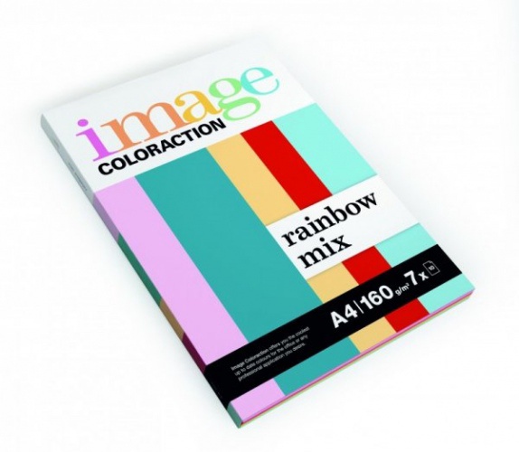 Värviline paber Image Rainbow Mix, A4, 160 g/m², 29.7 cm x 21 cm
