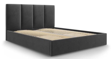 Кровать двухместная Micadoni Home Pyla, 160 x 200 cm, темно-серый, с решеткой