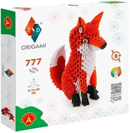 Papīra figūru izgatavošanas komplekts Alexander 3D Origami Fox 2573, balta/melna/oranža