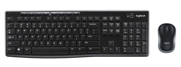 Klaviatūras un peles komplekts Logitech MK270 EN, melna, bezvadu