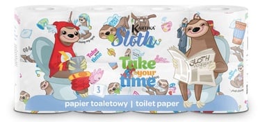 Туалетная бумага Kartika, 3 сл, 8 л.