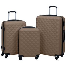 Koferu komplekts VLX Hardcase 3pcs 92418, brūna, 760 x 480 x 280 mm