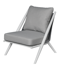 Садовый стул Miloo Beri, белый/серый, 88 см x 69 см x 83 см