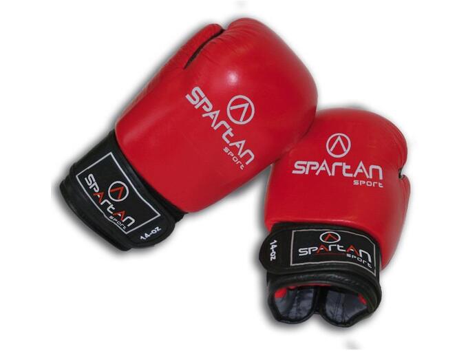 Боксерские перчатки Spartan 8102, черный/красный, 10 oz