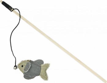 Rotaļlieta uz kociņa kaķiem Barry King Fishing Rod 28704, pelēka/smilškrāsas, 40 cm