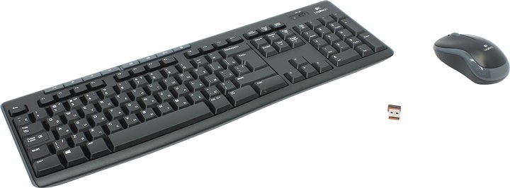 Klaviatūra Logitech MK270 EN/RU, juoda, belaidė
