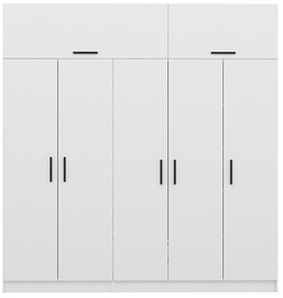 Skapis Kalune Design Kale 3085, balta, 225 cm x 52 cm x 235 cm