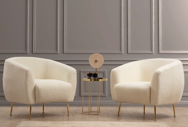 Atzveltnes krēsls Hanah Home Eses 859FTN2043, krēmkrāsa, 70 cm x 82 cm x 82 cm