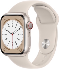 Viedais pulkstenis Apple Watch Series 8 GPS + Cellular 41mm Aluminum LT, bēša