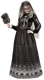 Kostüüm täiskasvanutele Widmann Skeleton Bride, must, polüester, M