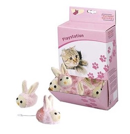 Rotaļlieta kaķim Europet Bernina Shaking Rabbit, rozā/bēša