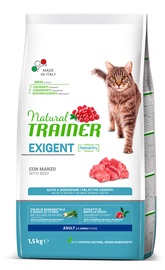 Сухой корм для кошек Natural Trainer Exigent Beef, 1.5 кг