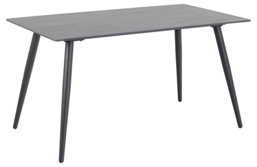 Pusdienu galds Actona Wicklow Grantham, melna, 1400 mm x 800 mm x 750 mm
