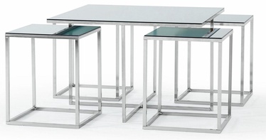 Журнальный столик Kalune Design Zen, хромовый, 600 мм x 600 мм x 400 мм