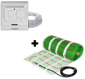 Apsildāmais paklājs Wellmo Mat + Non-Programmable Thermostat WTH71.36, 0.5 m x 5 m, 2.5 m², 375 W, 230 V