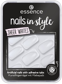 Pielīmējamie nagi Essence Nails in Style Sheer Whites, 12 gab.