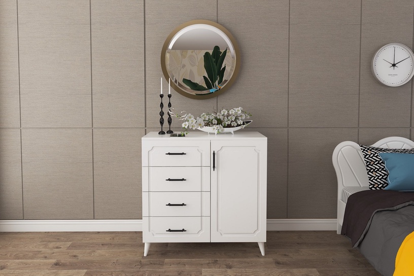 Комплект мебели для спальни Kalune Design Mihra 209, комнатные, белый