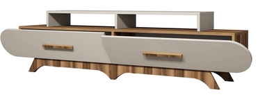 TV-laud Kalune Design Flora, pähklipuu/kreemjasvalge, 2050 mm x 368 mm x 500 mm