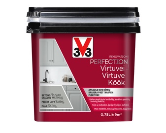 Краска-эмаль V33 Renovation Perfection Kitchen, атлас, 0.75 l, конкретный