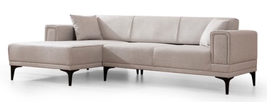 Stūra dīvāns-gulta Atelier Del Sofa Horizon, krēmkrāsa, kreisais, 250 x 140 cm x 77 cm