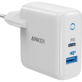 Telefona lādētājs Anker PowerPort, USB/USB-C, balta, 35 W