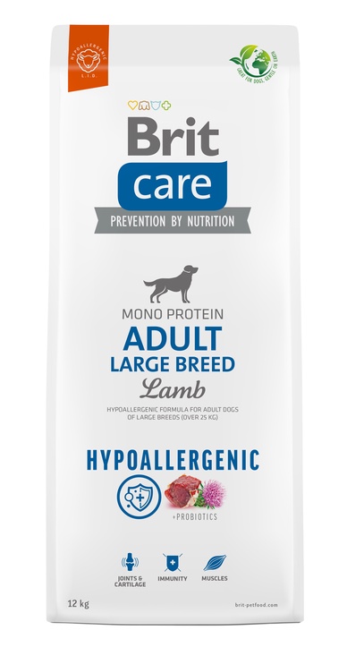 Kuiv koeratoit Brit Care Adult Lamb&Rice, lambaliha, 12 kg
