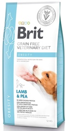 Sausā suņu barība Brit GF Veterinary Diets Obesity, jēra gaļa/dzeltenie zirņi, 12 kg
