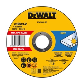 Griešanas disks Dewalt DT42340Z-QZ, 125 mm x 1.2 mm x 22.23 mm