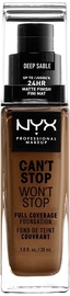 Tonālais krēms NYX Can't Stop Won't Stop 18 Deep Sable, 30 ml