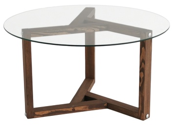 Kafijas galdiņš Kalune Design Miro, valriekstu, 750 mm x 750 mm x 400 mm