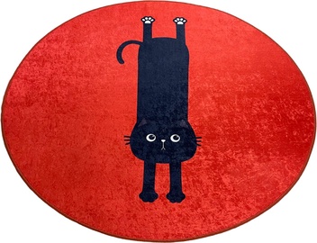 Vannas istabas paklājs Foutastic Comfort 359CHL4856, melna/sarkana, 160 cm x 160 cm