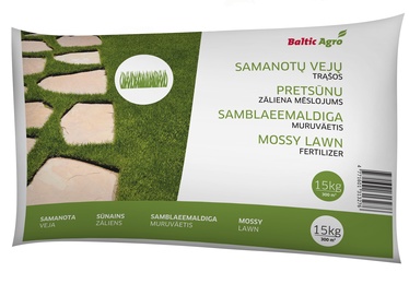Удобрения для замшелых газонов Baltic Agro, гранулированные, 15 кг