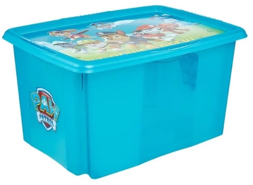 Kaanega hoiukarp, esemete hoidmiseks/mänguasjade jaoks Keeeper Paw Patrol, 45 l, sinine, 55.5 x 40 x 30 cm