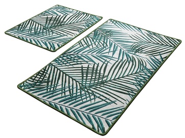 Vannitoamattide komplekt Foutastic Botany 359CHL2366, roheline, 1000 mm x 600 mm