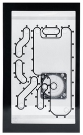Paneel Stealkey Customs Lian Li O11D Mini Front MK2 D5 Distroplate - Black, 0.435 l, 2.1 cm, läbipaistev/must