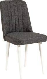 Ēdamistabas krēsls Kalune Design Vina 1053 869VEL5150, balta/antracīta, 46 cm x 46 cm x 85 cm