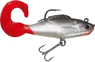 Резиновая рыбка Jaxon Magic Fish TX-F D 1211813, 10 см, 32 г, серебристый/красный