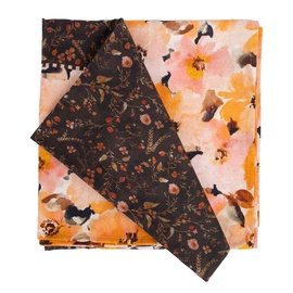 Скатерть квадратная Home4you Casilda, коричневый/oранжевый, 160 x 160 cm