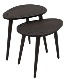 Kafijas galdiņu komplekts Kalune Design Sweet, antracīta, 33 cm x 50 cm x 48 - 52 cm