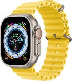 Умные часы Apple Watch Ultra GPS + Cellular, 49mm Titanium Case with Yellow Ocean Band, титановый