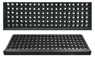 Durvju paklājs Honeycomb, melna, 75 cm x 25 cm
