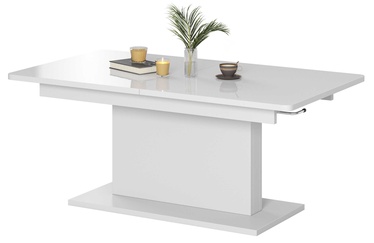 Журнальный столик Busetti, белый, 126 - 164 см x 70 см x 56 - 74 см